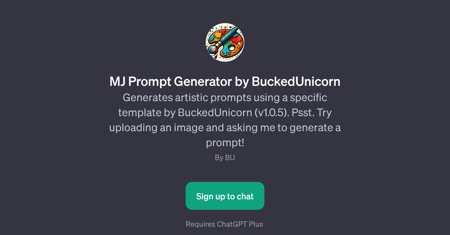 MJ Prompt Generator by BuckedUnicorn website