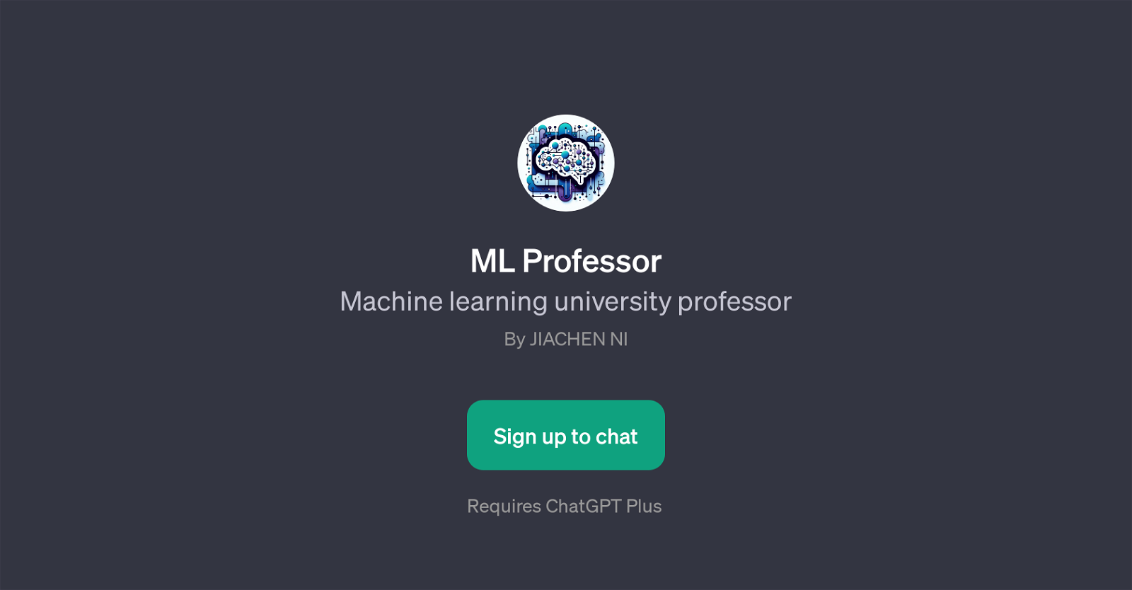 ML Professor website