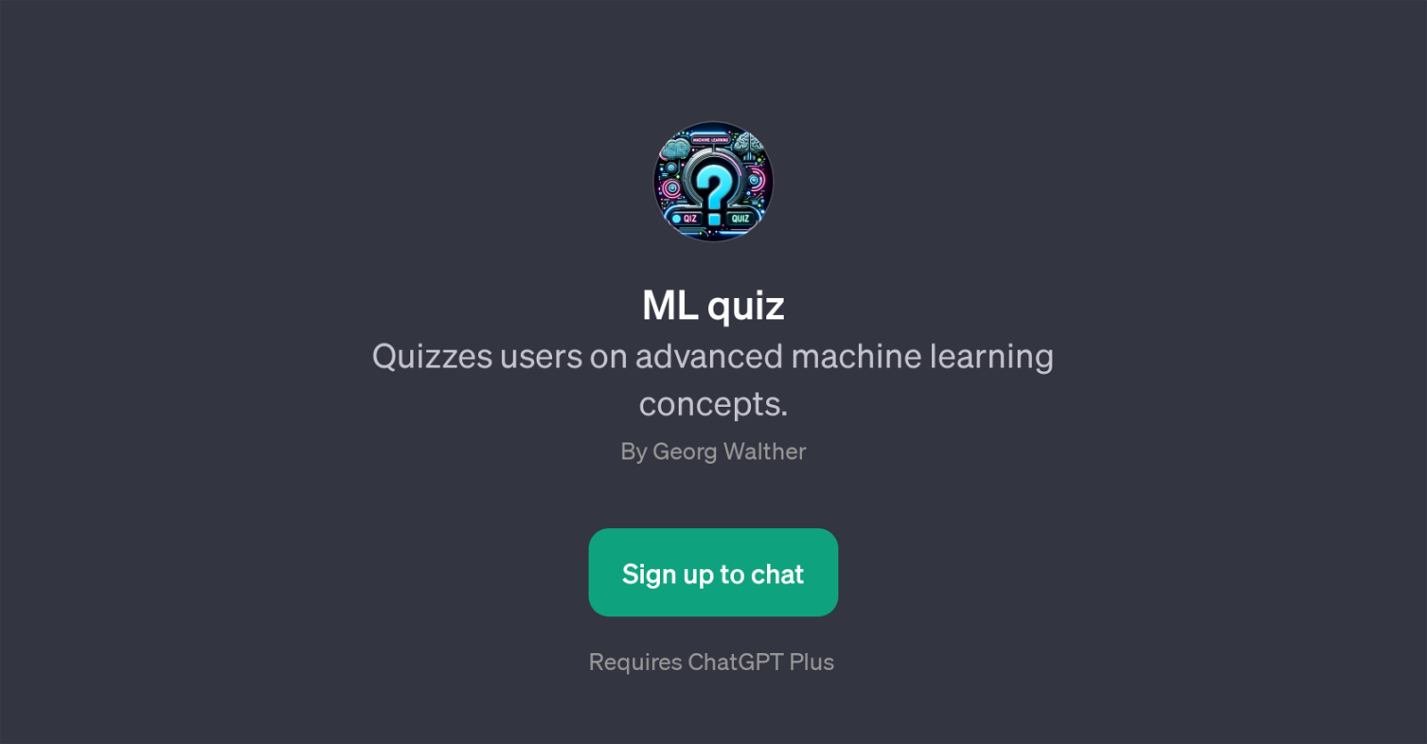 ML Quiz website