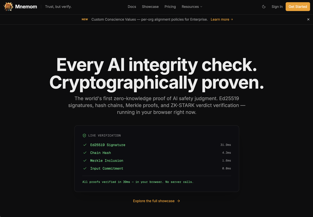 Mnemom website