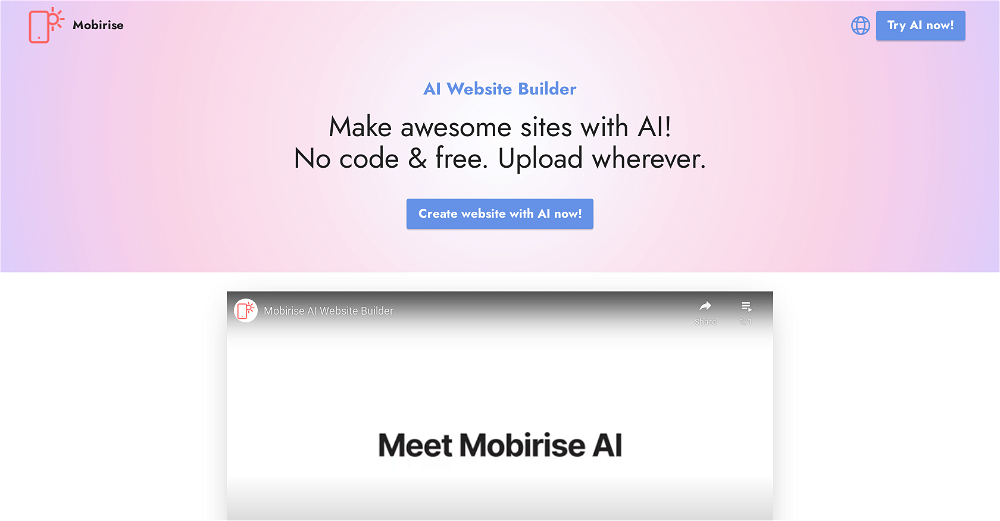 Mobirise website