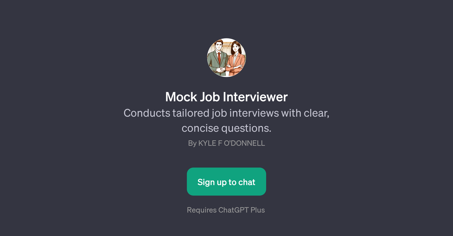Mock Job Interviewer website
