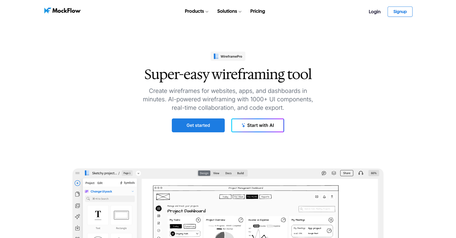 MockFlow website