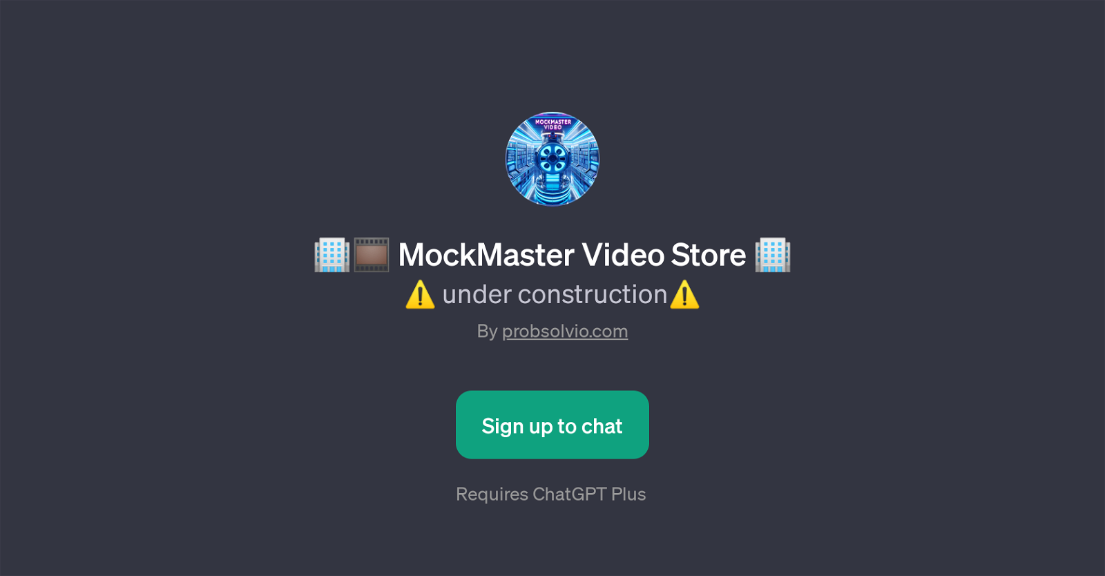 MockMaster Video Store website
