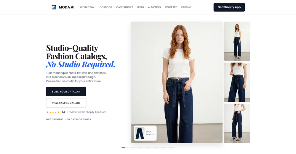 MODA AI website
