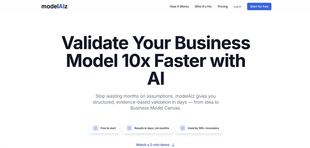modelAIz website
