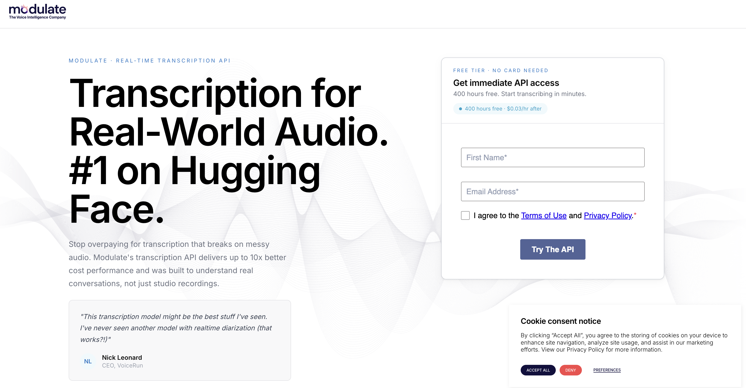 Transcribe by Modulate - AI Tool For Transcription