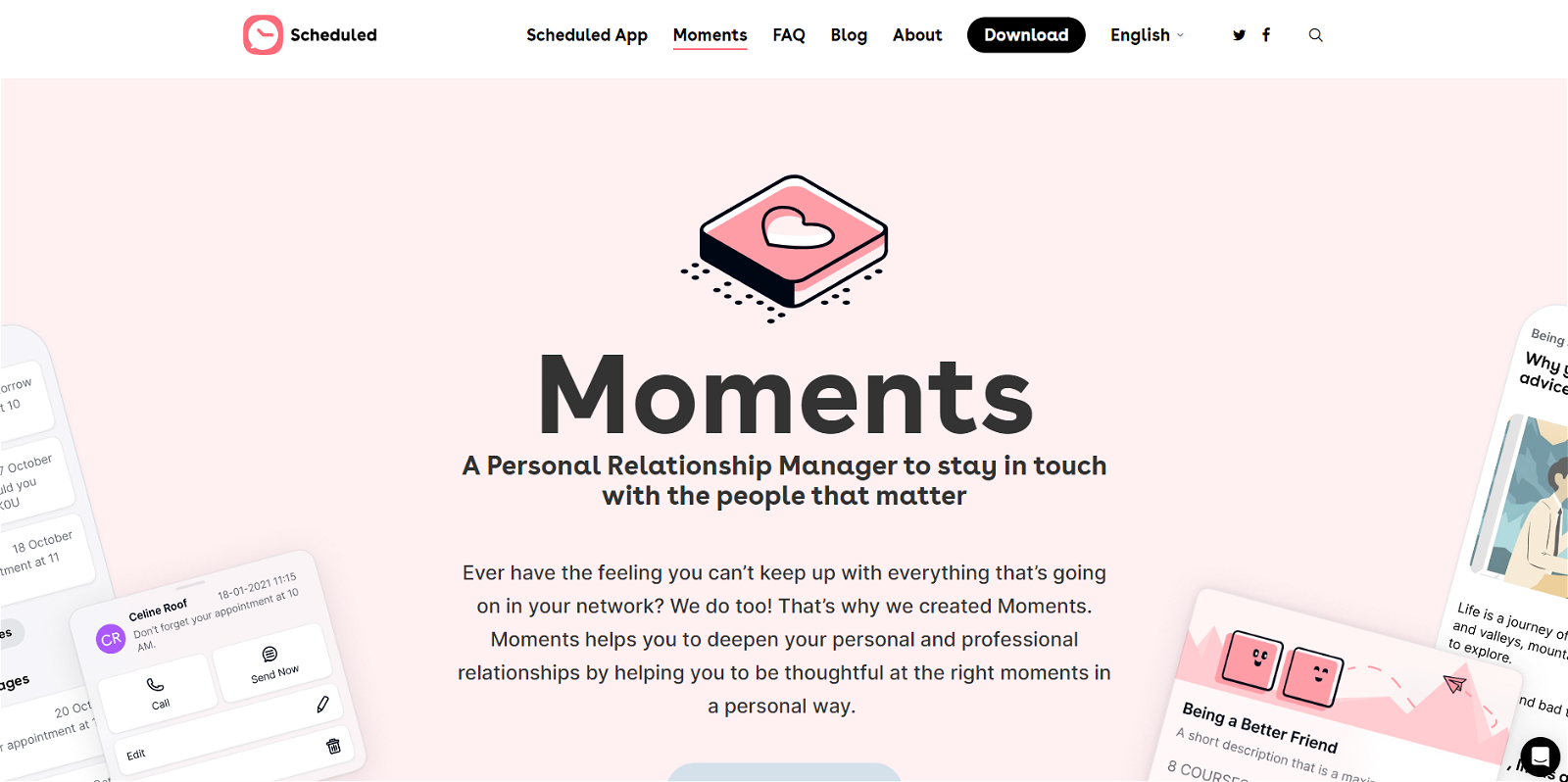 Moments website