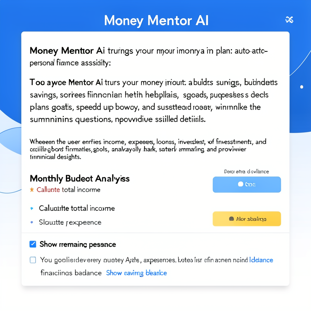 Money Mentor AI website