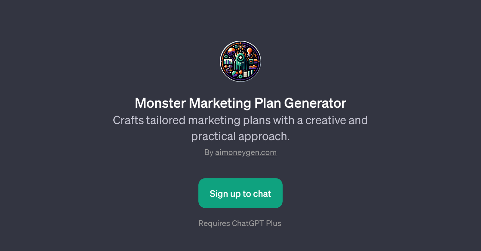 Monster Marketing Plan Generator website