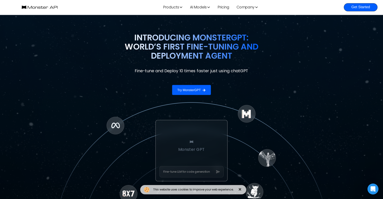 Monsterapi website