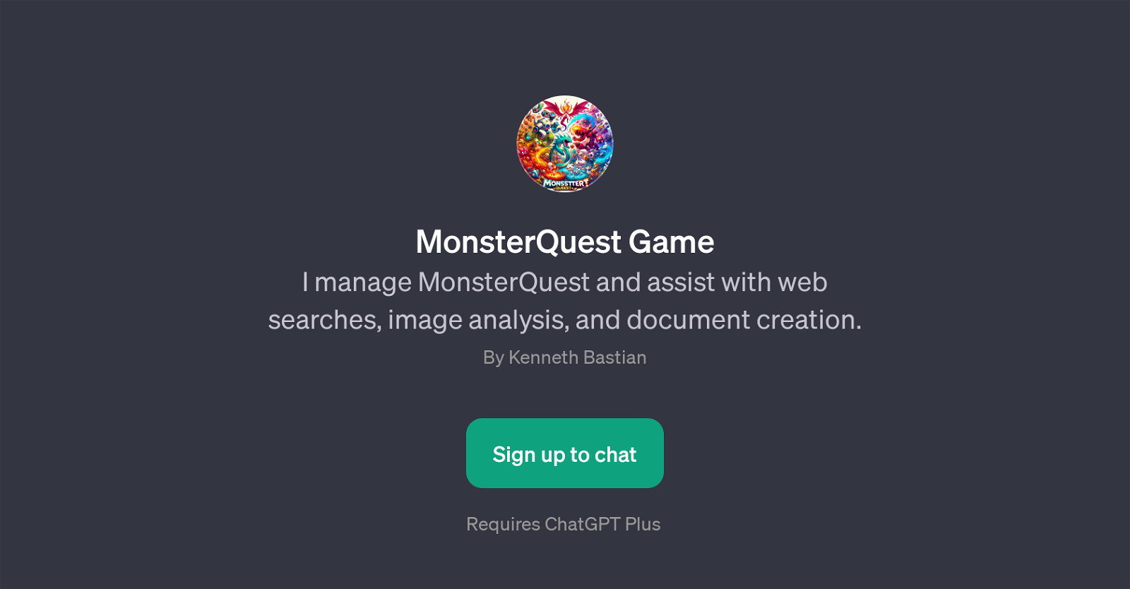 MonsterQuest Game website