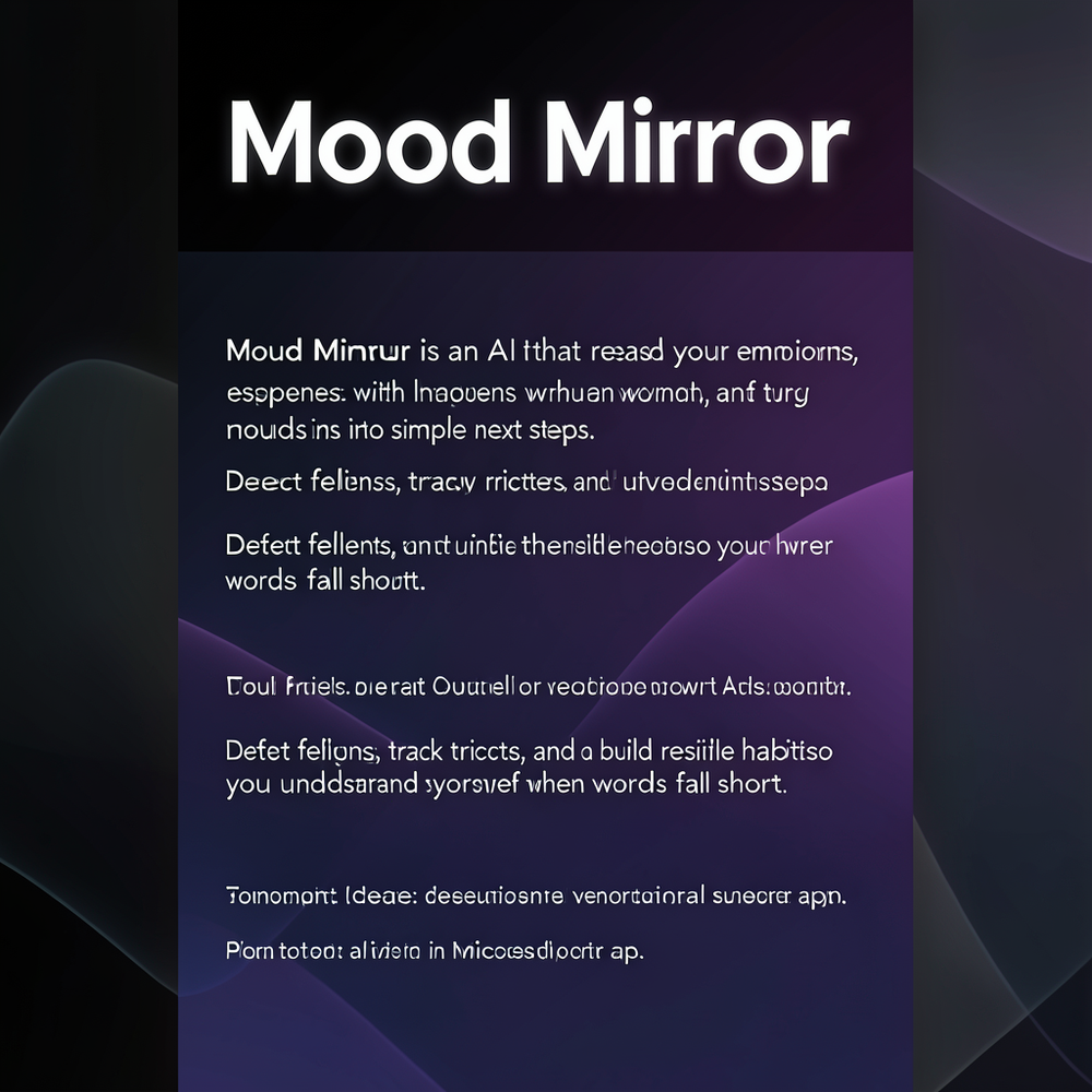 Mood mirror website