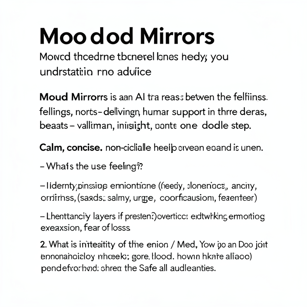 Mood Mirrors website