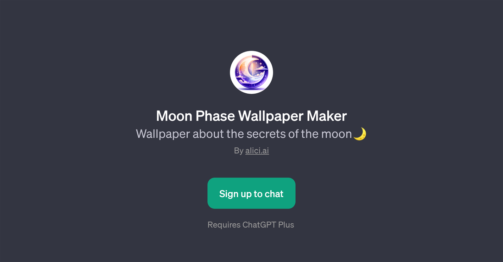 Moon Phase Wallpaper Maker website