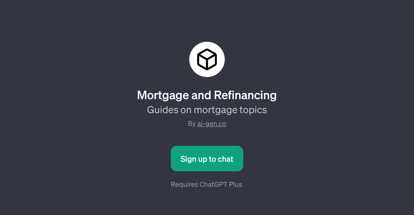 Mortgage and Refinancing GPT website