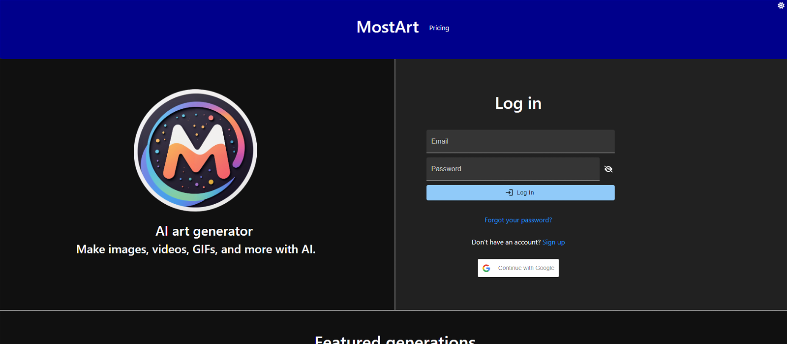 MostArt website