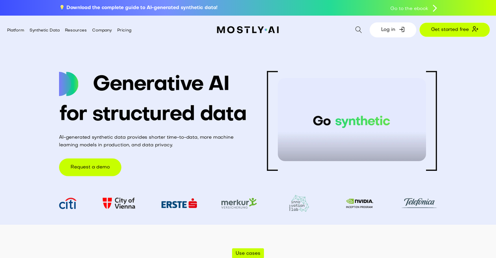 MostlyAI website