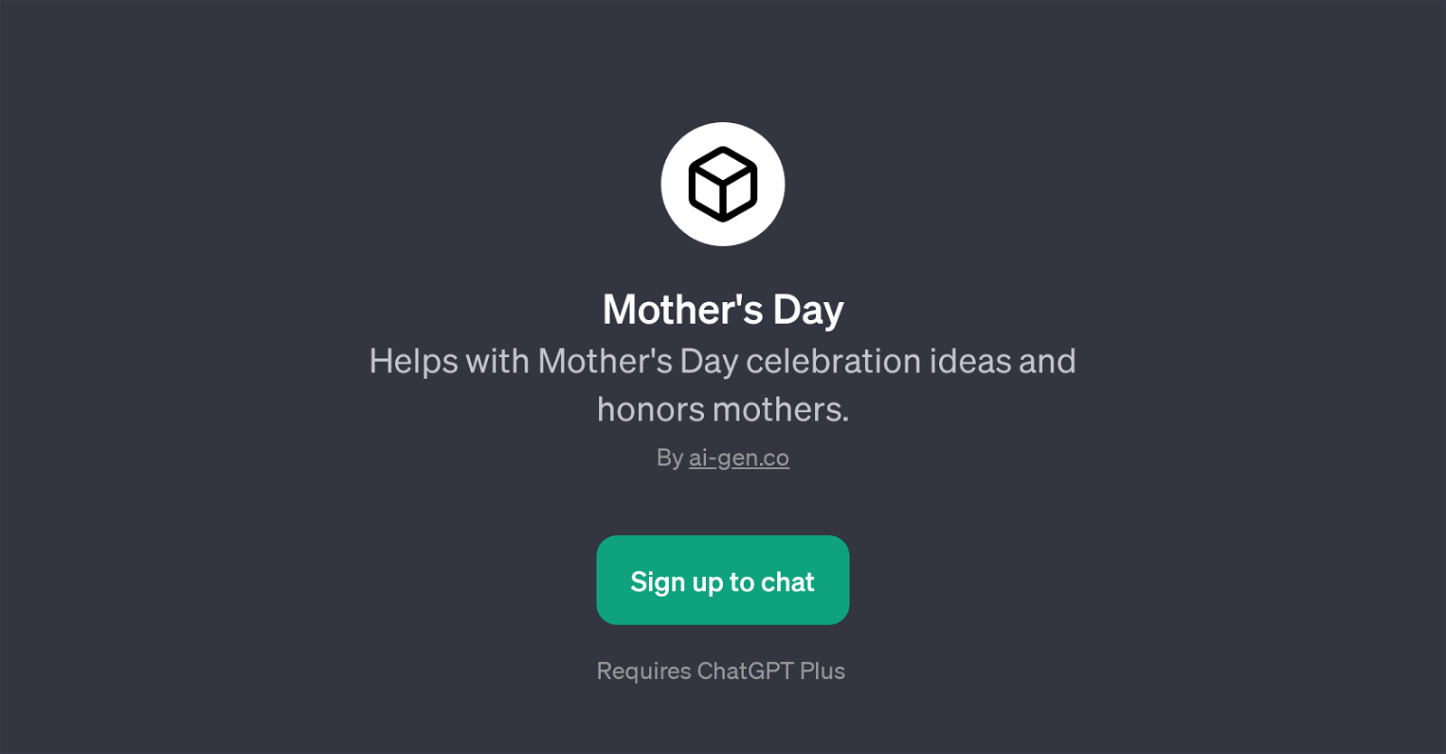 Mother's Day website