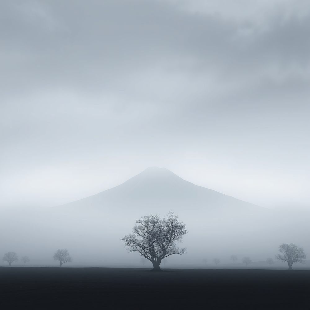 Minimalist Moody landscape on Solitude website