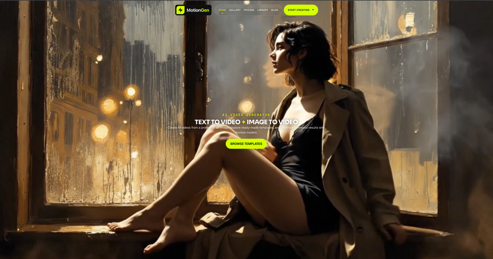 MotionGen | Make Continues Video with Top Models website