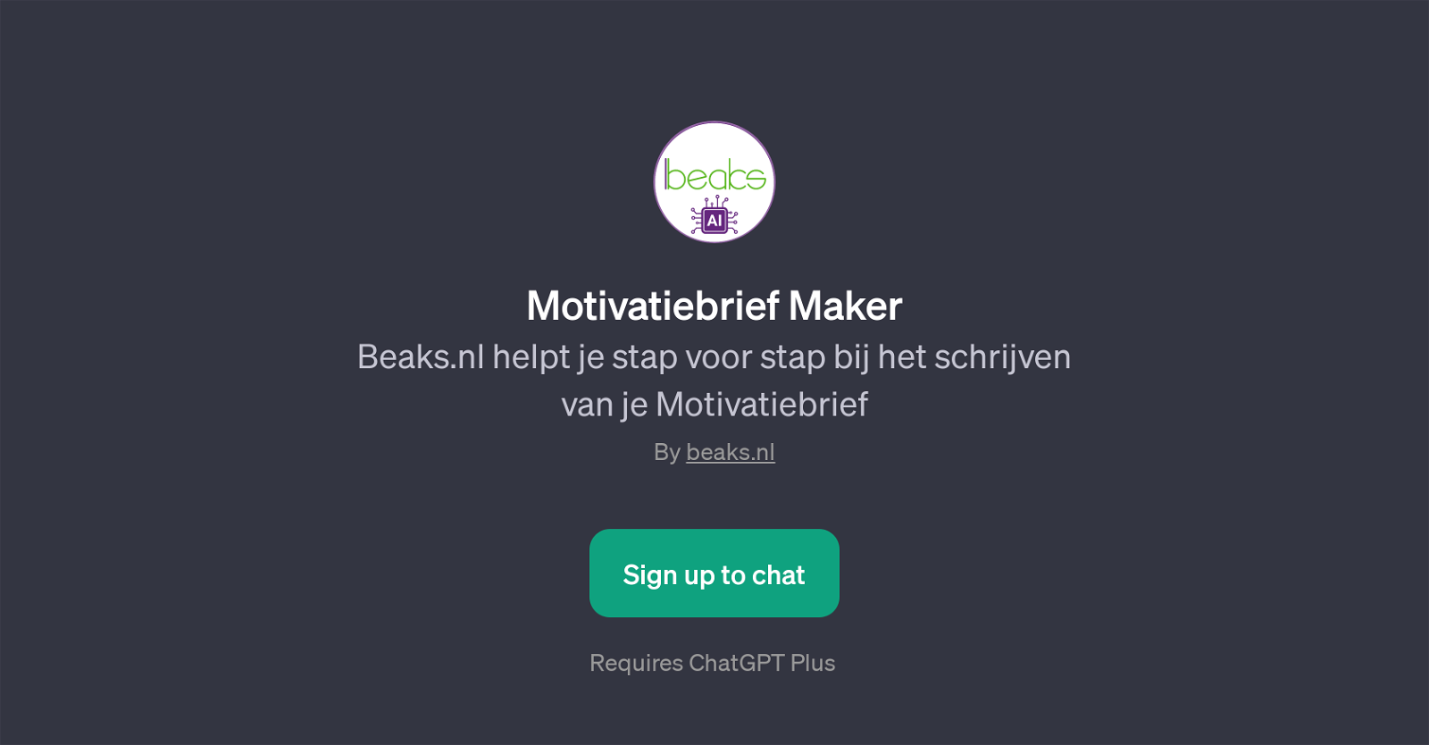 Motivatiebrief Maker website