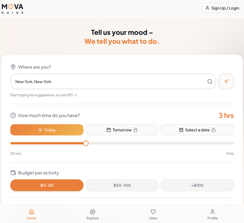 MOVA Guide website
