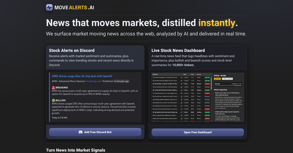 MoveAlerts.ai website