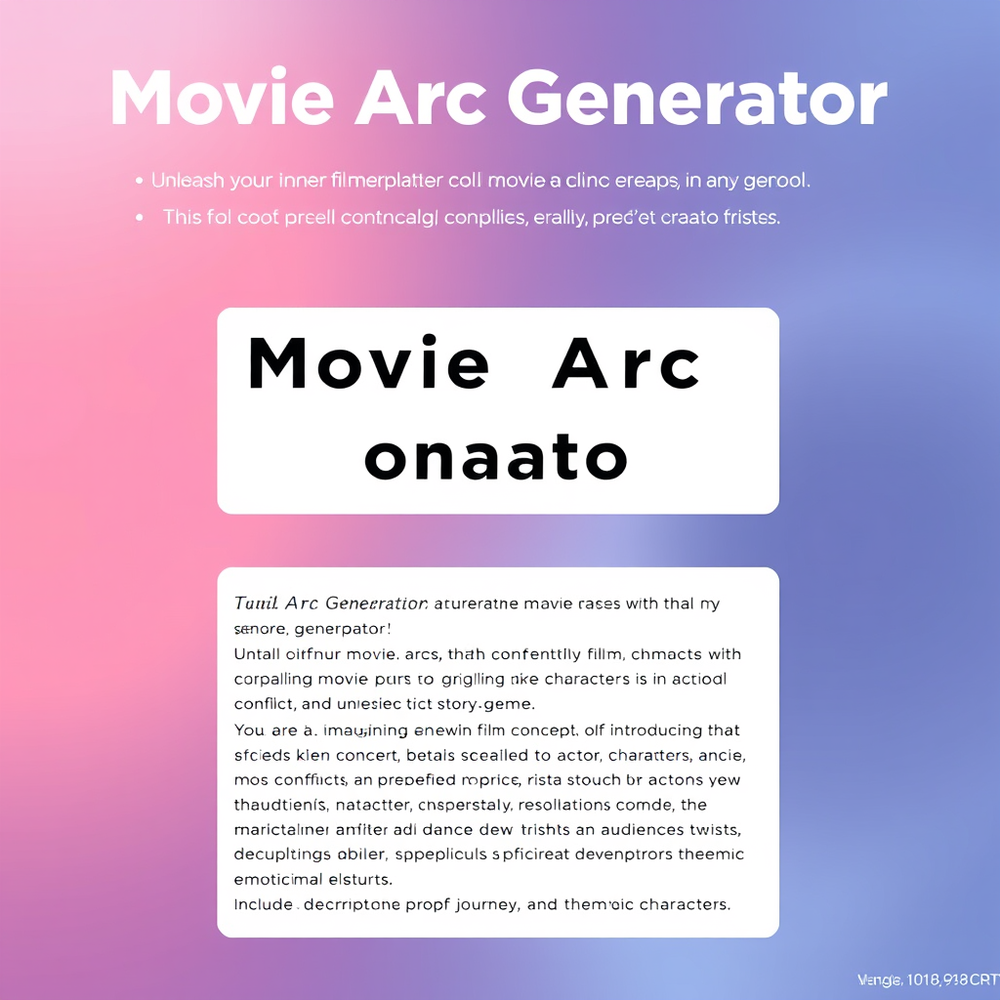 Movie Arc Generator website