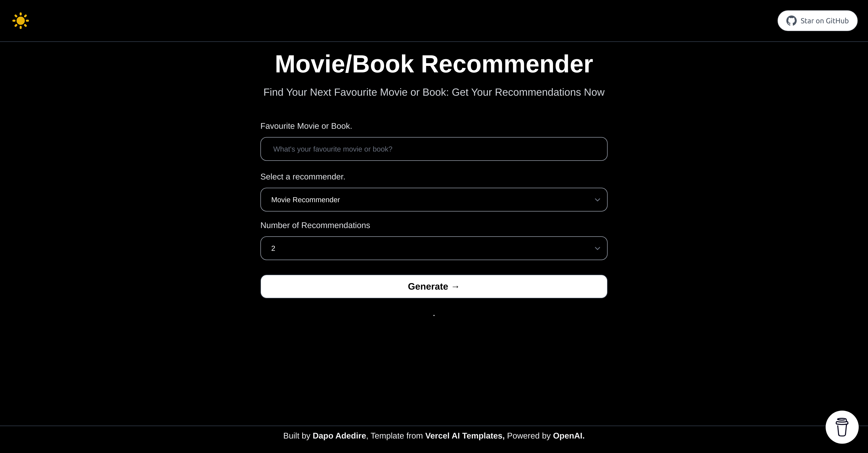 Movie & Book Recommender