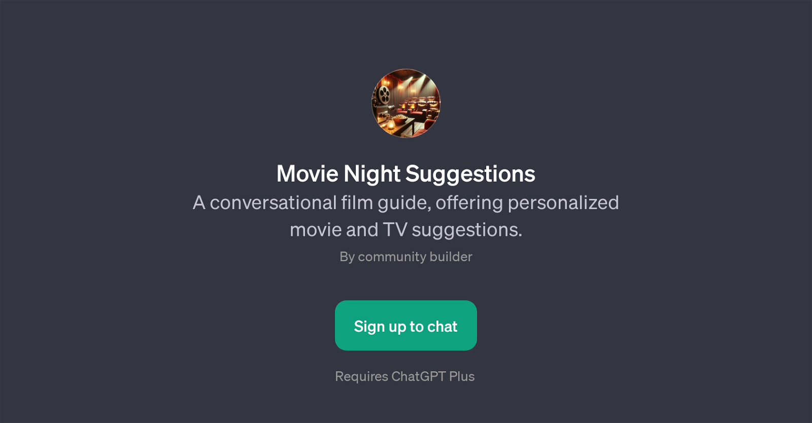 Movie Night Suggestions website