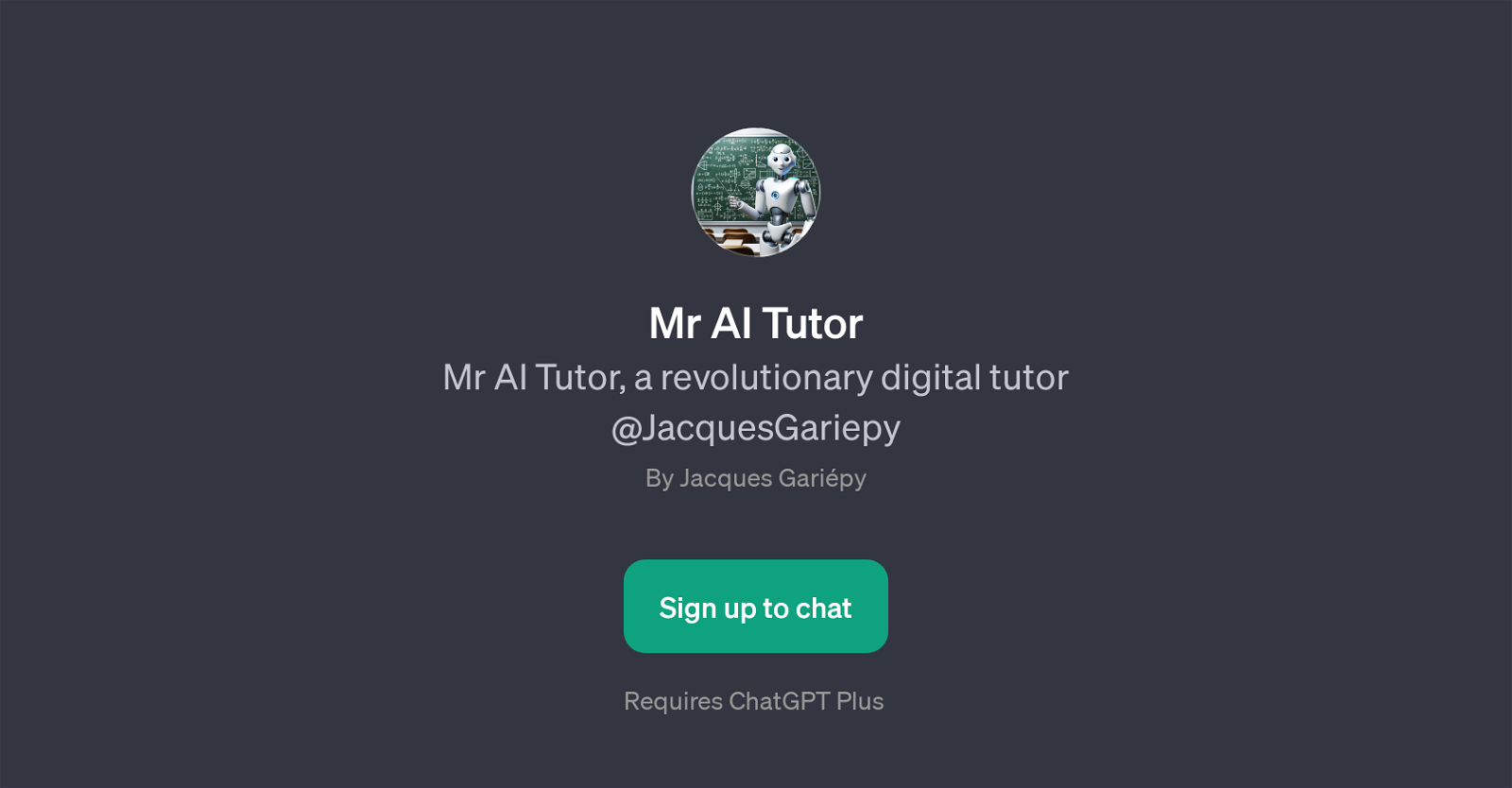 Mr AI Tutor website