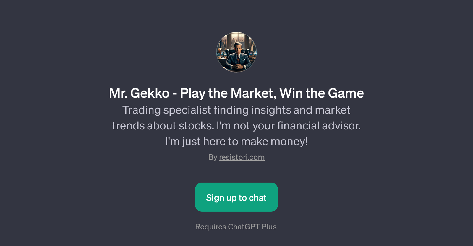 Mr. Gekko - Play the Market, Win the Game website