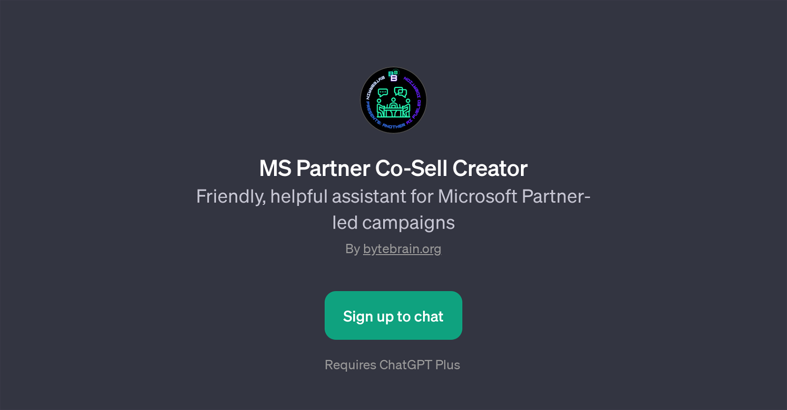 MS Partner Co-Sell Creator website