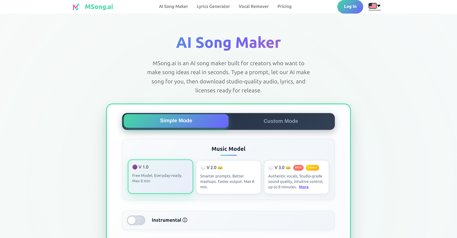 MSong.ai website