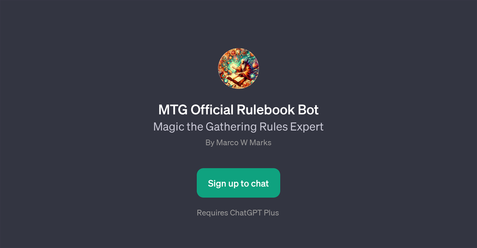 MTG Official Rulebook Bot website