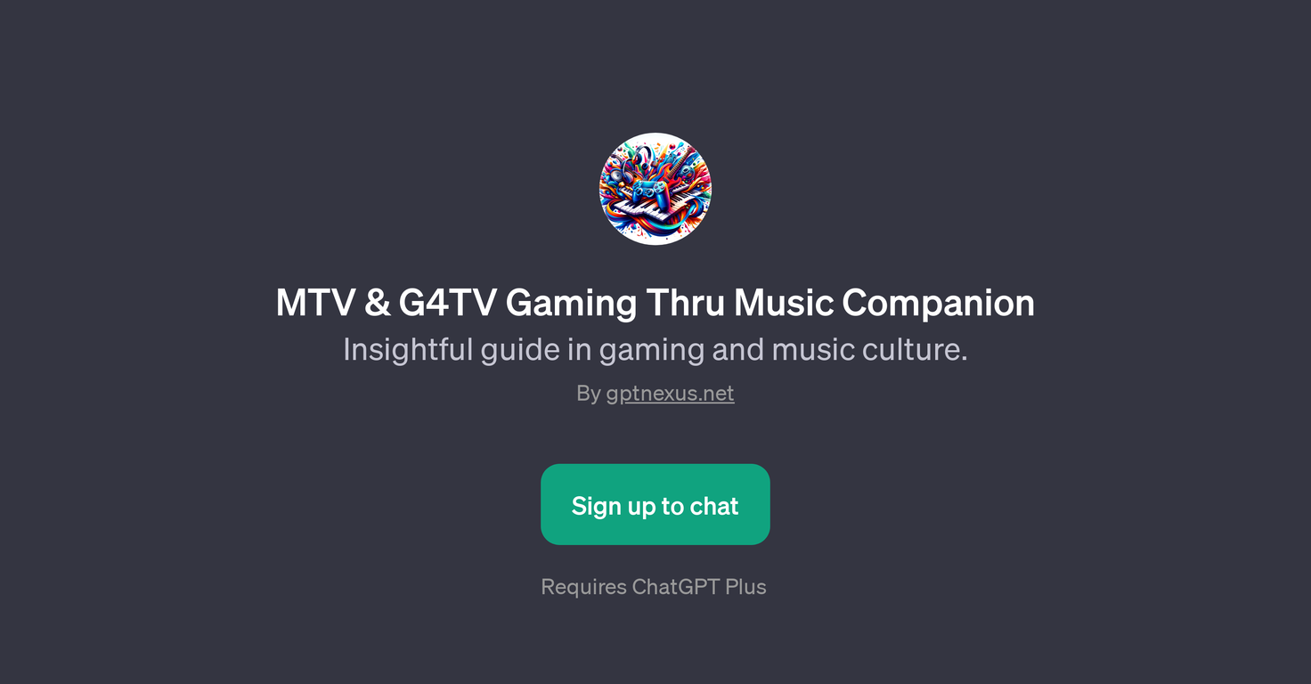 MTV & G4TV Gaming Thru Music Companion website