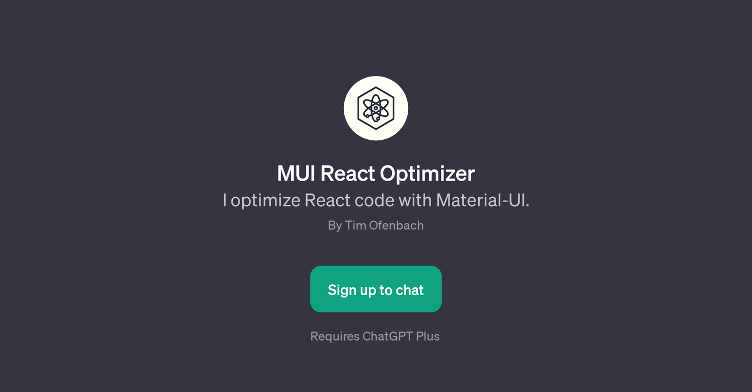 MUI React Optimizer website