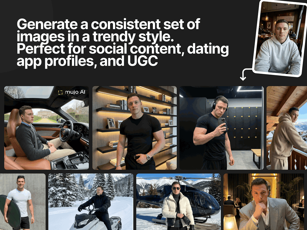 Mujo AI Photoshoot website