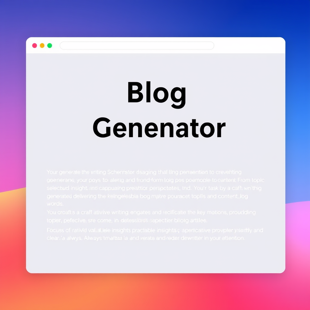 Blog Generator website