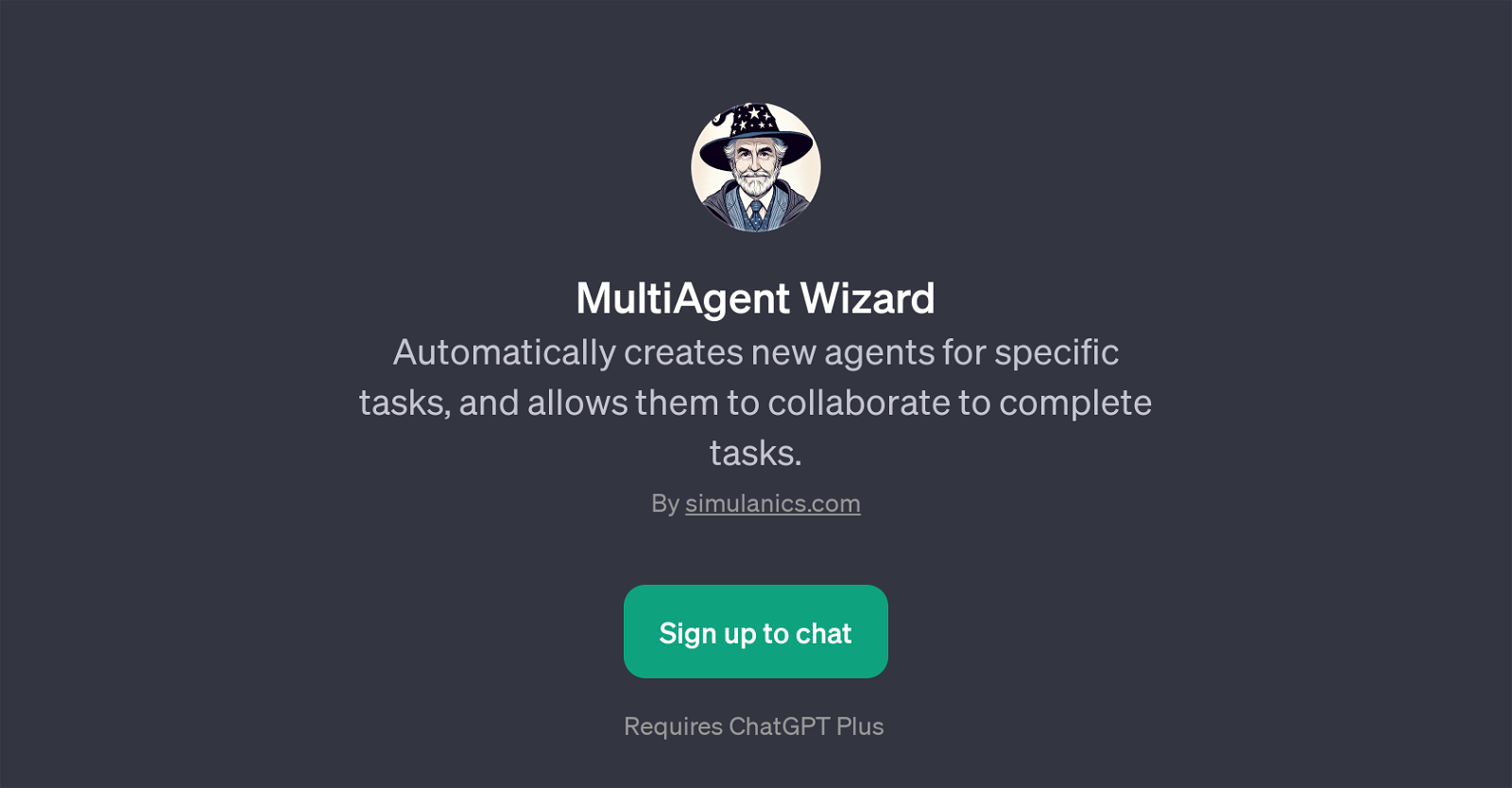 MultiAgent Wizard website