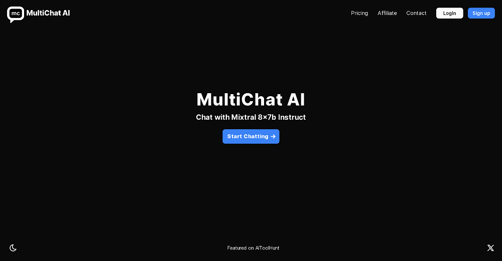 MultiChat AI website
