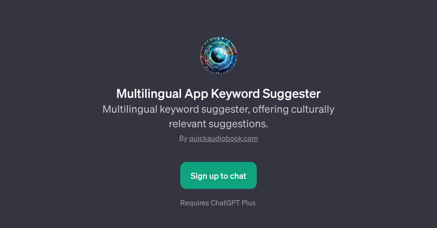 Multilingual App Keyword Suggester website
