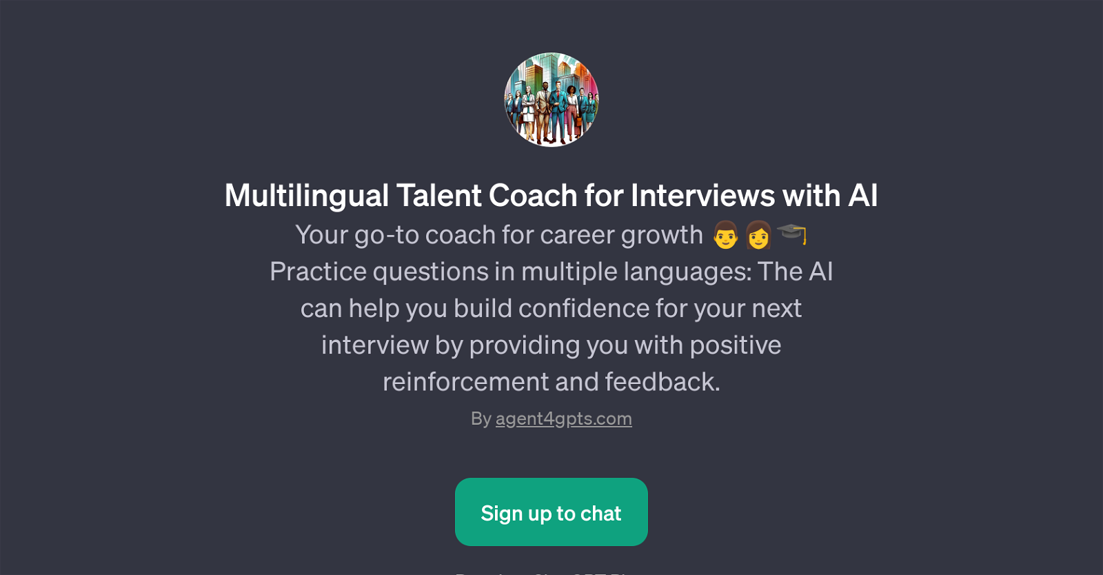 Multilingual Talent Coach for Interviews with AI website
