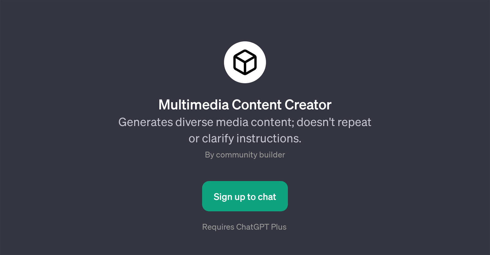 Multimedia Content Creator website