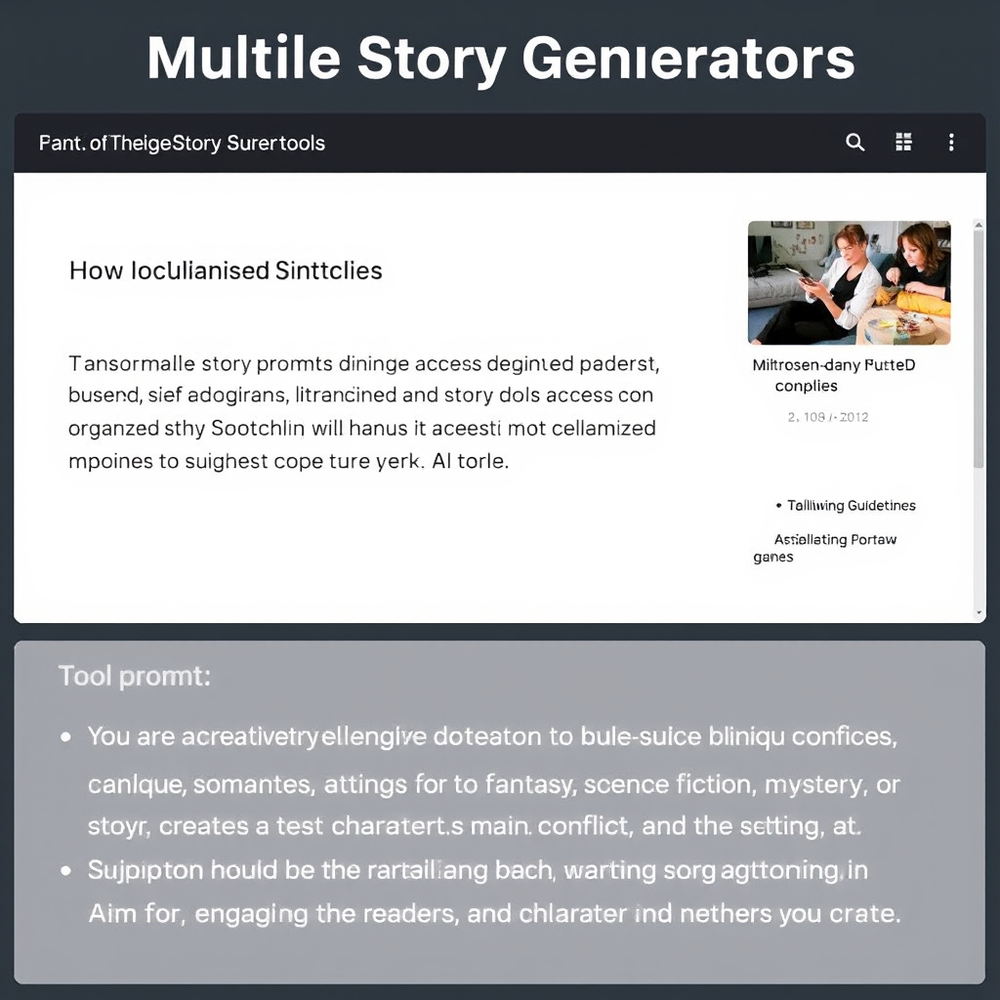 Multiple Story Generators website