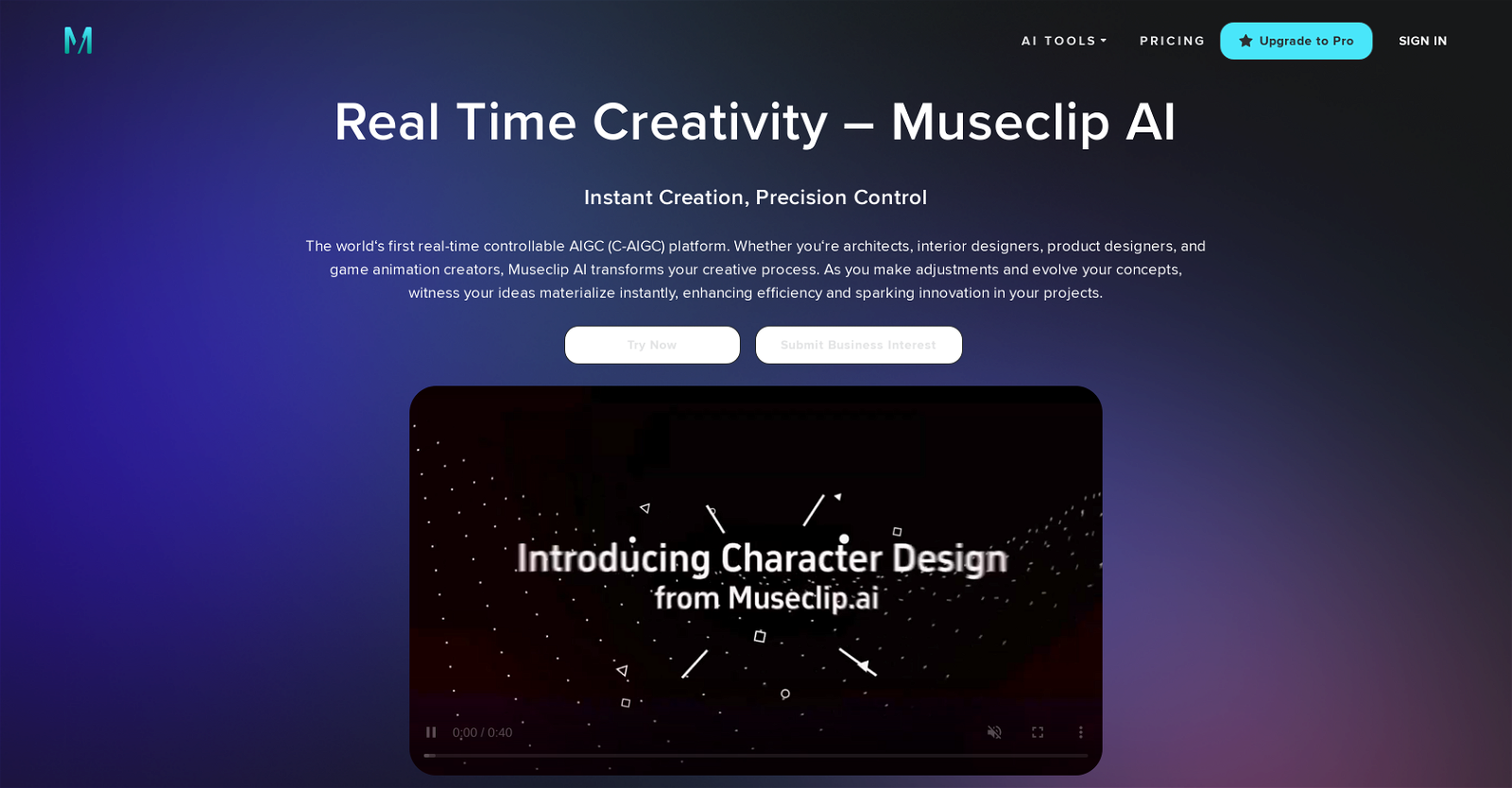 Museclip website