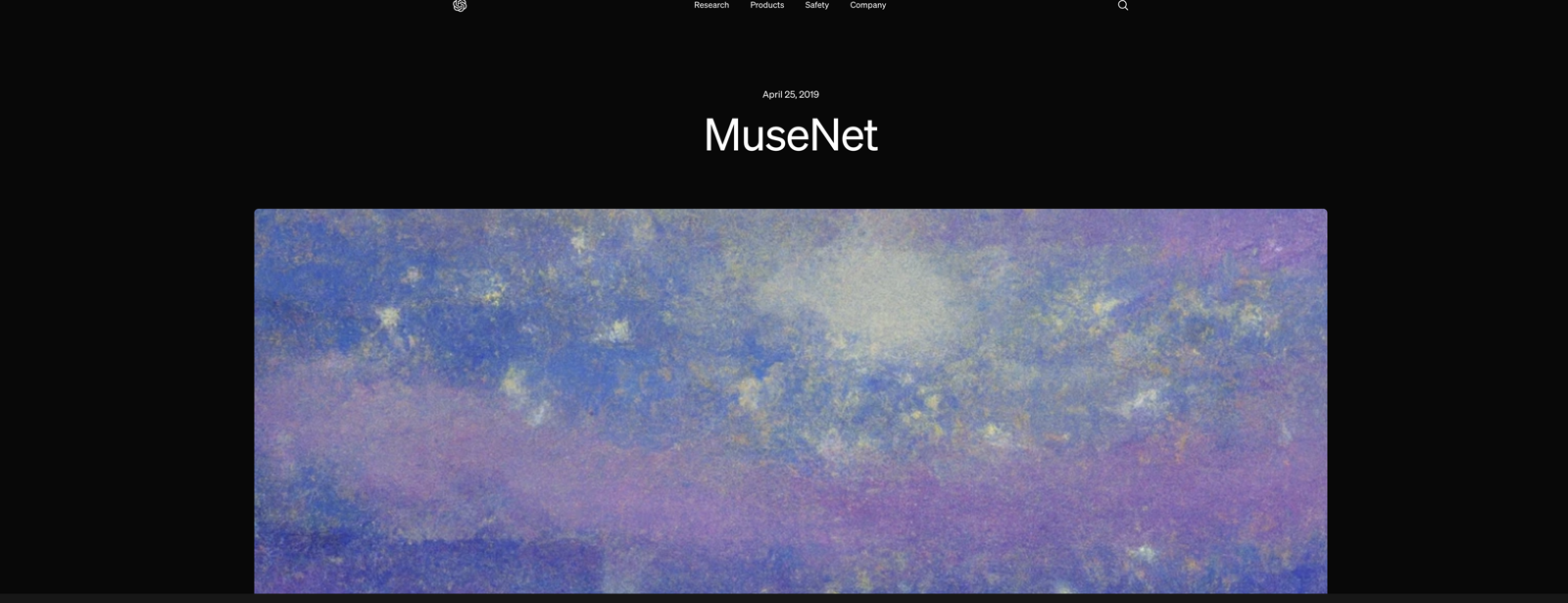 MuseNet website