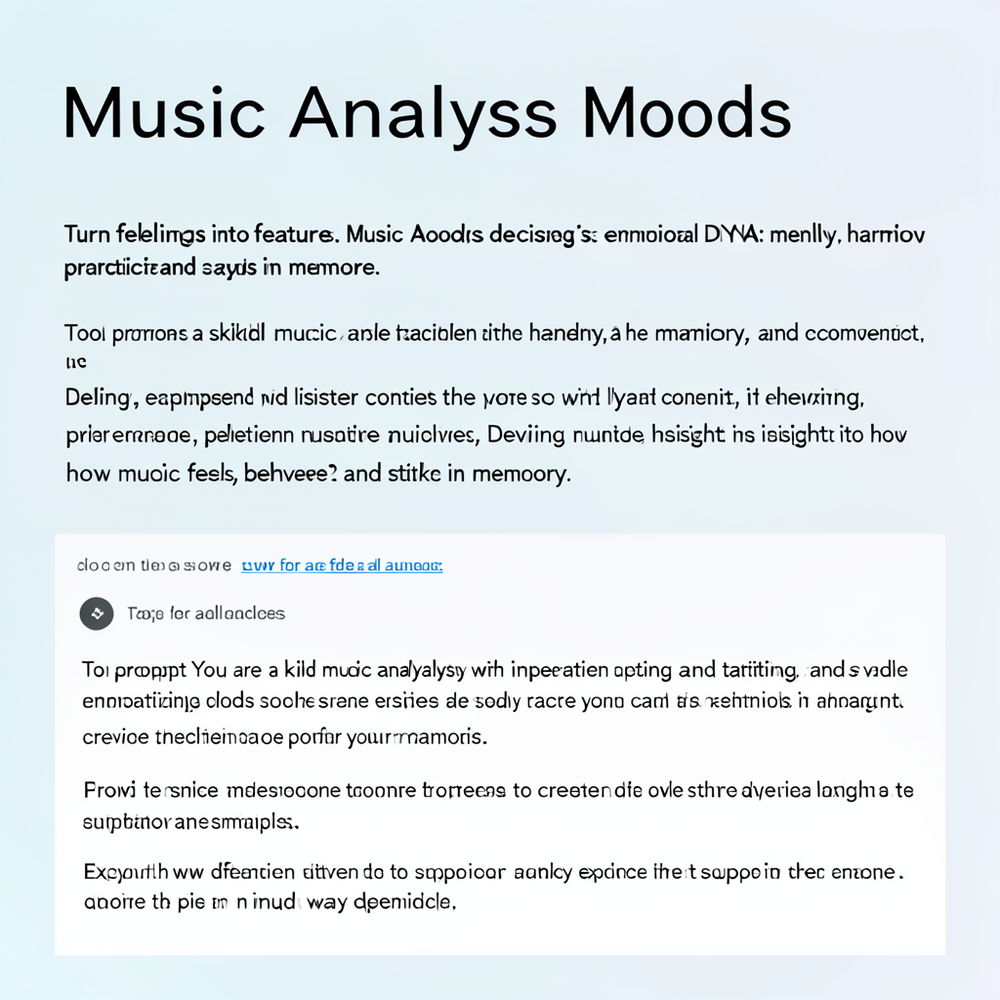 Music Analysis Moods website