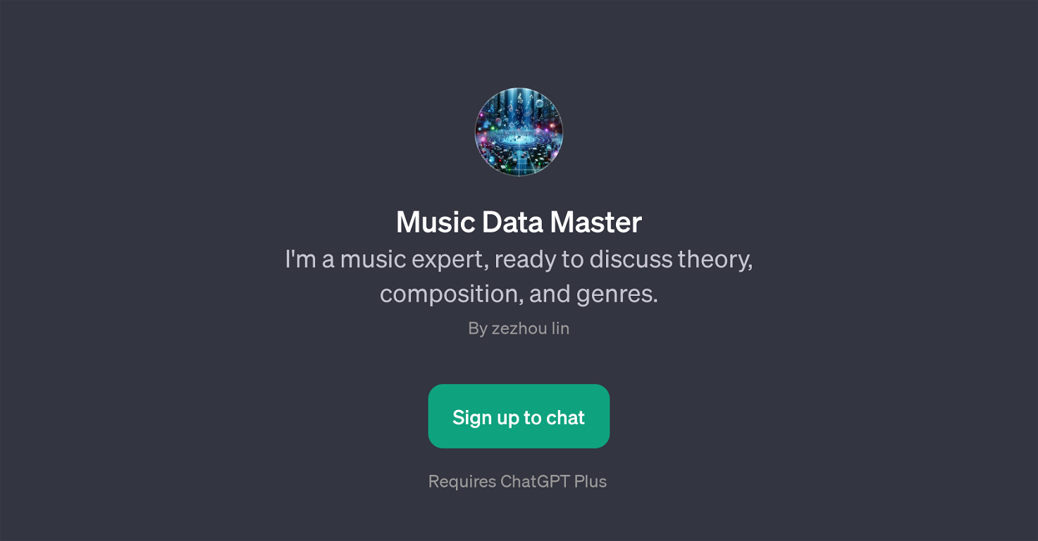 Music Data Master website